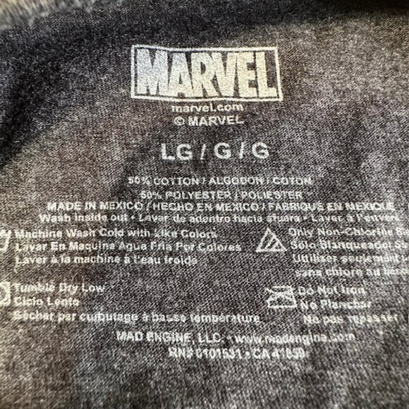 Punisher Skull Decaying MARVEL Comics T-Shirt Gray Adult Size L - Picture 5 of 5